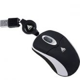 Mouse Óptico Cabo Retrátil Conexão USB REF: 6280 - Clone